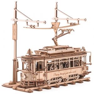 ROBOTIME Puzzle 3D en Bois pour Adultes - Tramway Classique de la Ville, Kit de Maquette d'engrenage de Construction, Décoration Exquise Cadeaux (Robotime, neuf)