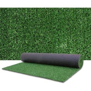 Baroni Home Rouleau de Gazon Synthétique Vert Naturel 10x1 mt épaisseur 7mm, Gazon en PE, Fond Drainant en PP, Haute Densité de Fils/m², Résistant et Sûr pour les Animaux, pour Jardins, Piscines (Baroni Home, neuf)