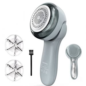 Rasoir Anti Bouloche Vetement, Rasoir Bouloche électrique avec 3 Lames & poignée rotative & 2 Vitesses, Rapide Rasoir Anti Peluche Vetement Appareil Anti Bouloche pour Vetement, Laine, Pulls, Tapis (MaKaBaKaDianZiShangWu, neuf)