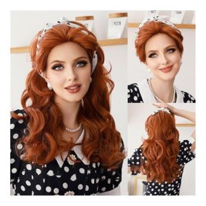 Perruques pour femmes Perruque sirène habiller cheveux longs bouclés glace bleu dégradé sirène Cosplay perruque Perruques(ILoveLucy) (LIUXIANJU, neuf)