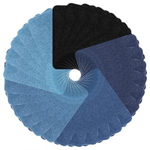 Augshy 29pcs Tissu Autocollant Reparation &Eacute;cussons Thermocollants Tissu Thermocollant Jean pour R&eacute;paration de V&ecirc;tements 12,4 X 9,4 cm (THome, neuf)