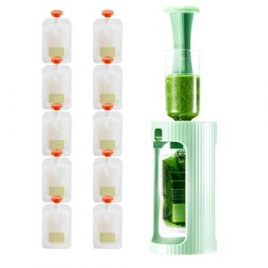 Lot de pochettes pour compote de pommes, trousse de sachets alimentaires, support de poche rechargeable, presse-purée portable, récipient de stockage de purée de fruits, pochettes alimentaires (huouhusw, neuf)