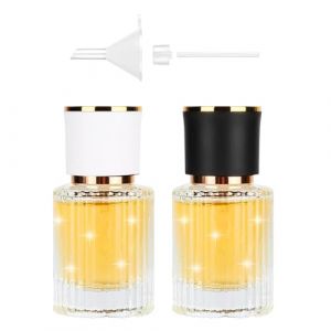 2 Pi&egrave;ces Vaporisateur Parfum Vide Flacon, 30 ml Vaporisateur Cosm&eacute;tique &agrave; Brume Fine, Verre Vaporisateur Parfum Rechargeable, Flacon Spray Vide avec Entonnoirs et Pipette pour Femmes ou Filles (Kaslaik, neuf)