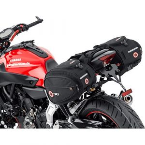 Qbag Sacoches Moto Bagages Paire de sacoches de moto, 22 L Espace de rangement (2 x 11 L), Housse de pluie, Universel pour presque tous mod&egrave;les, Noir. (Polo Motorrad, neuf)