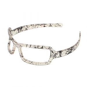 AKOOSY Bandeau Cheveux Femme &agrave; Motif Lunettes De Soleil Serpent En Plastique Antid&eacute;rapant, Accessoire Coiffure Polyvalent Pour F&ecirc;te Et Plage, Taille Ajustable Couleur Serpent P&acirc;le (fumingyue, neuf)