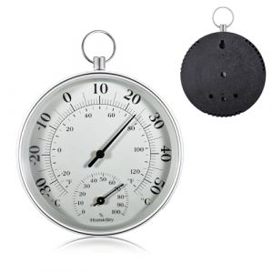 mizikuu Hygromètre Thermomètre, Thermomètre d'Intérieur Et d'Extérieur 10 Cm Moniteur Humidité Et Température Thermomètre Extérieur Analogique Pour Les Maisons, Serres, Jardins, Bureau (JINJIE LIMITED, neuf)