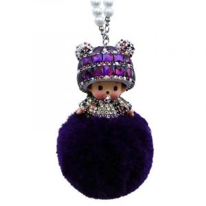 Monchichi Kiki Porte-clés en forme de diamant avec peluche, 0, taille unique (ZHWMQSM45, neuf)