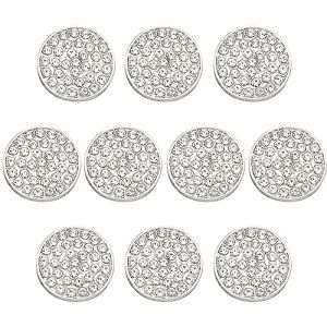 ftiemlovde 10 Gros Boutons Argent Mercerie Pour Blazer MéTal à Coudre Avec Strass?Couvre Boutons Couture de Manchettes Femme Chemise Smoking?Perfect Homme Boutons Pantalon Pour Capitonnage?G10S 23mm? (ftiemlovde, neuf)