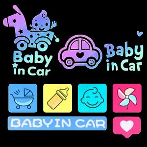 Autocollant Voiture Bébé à Bord Sticker VinyleAutocollant Voiture,Étanche, Réfléchissant la Nuit （ Sticker 0703 ） (HUIXIAN, neuf)