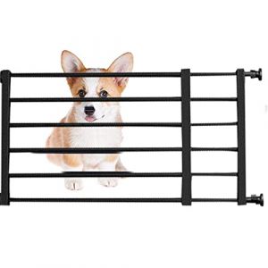 Barrière de Sécurité pour Animaux Domestiques, Clôture pour Chien, Barrière pour Animaux, Clôture Extra Large sans Perçage, Barrière D'escalier pour Le Salon, La(Noir, Hauteur:36cm) (Clothing Appearance, neuf)