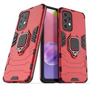 Max Power Digital Coque pour Samsung Galaxy A33 5G Housse Antichoc avec Anneau Rotatif Aimant Etui Magn&eacute;tique Rigide Dure Armure Bague Support Armure Renforc&eacute;e (Samsung Galaxy A33 5G, Rouge) (Max Power Digital, neuf)