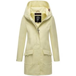 MARIKOO Mayleen Veste demi-saison pour femme en softshell imperméable et respirant avec capuche, Jaune pastel, S (YOUMODO, neuf)