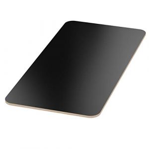 AUPROTEC 18mm Plateau de Table noir 500 mm x 400 mm Contreplaqu&eacute; rev&ecirc;tu en m&eacute;lamine 40cm-200cm au choix Radius angulaire 100mm Panneau de Contreplaqu&eacute; en Bouleau : rectangulaire 50x40 cm (AUPROTEC, neuf)