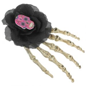 Beaupretty Pince &agrave; Cheveux en Forme de T&ecirc;te de Mort Accessoire de Cheveux Gothique pour Halloween Main Squelette pour Robe de Soir&eacute;e pour Femme (lorianca, neuf)