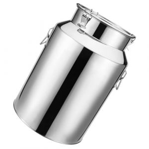 201 Pot a Lait INOX Bidon De Transport De Lait De Ferme Bidon De Baratte &Agrave; Lait Pot Seau &Agrave; Vin Baril Seau &Agrave; Eau Huile R&eacute;servoir &Agrave; Th&eacute; KK,Nofaucet-5L (ASDFGYHJKL, neuf)