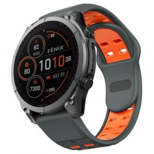 MYSNBKN 26mm Quick Fit Bracelet pour Fenix 8 51mm/Epix Pro 51mm/Fenix 7X Pro/Fenix 7X/Fenix 6X/Fenix 6X Pro/Fenix 5X/Fenix 5X Plus/Fenix 3/Fenix 3 HR (MYSNBKN-FR, neuf)