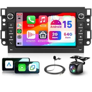 Hodozzy 8 Cœur 4+64G Autoradio pour Chevrolet Aveo Captiva Epica Holden Daewoo Pontiac avec sans Fil CarPlay Android Auto, 7 Pouces 2 Din Radio avec GPS WiFi Bluetooth FM DSP HiFi SWC Canbus Caméra (Hodozzy Direct, neuf)