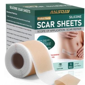 AYSOW Pansement Silicone Cicatrice,Silicone Scar Sheets(1.6”x 120” Roll-3M),Scar Tape Patch Cicatrisant Réutilisables,par la Césarienne, la Chirurgie, les Brûlures, les Chéloïdes, l'acné (ganzhoujindong, neuf)