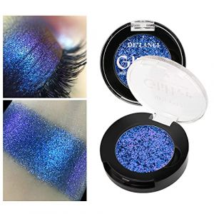 Afflano Duo Chrome Pailleté Ombre à Paupières Bleue, Eyeshadow Bleu Métallique Changement Couleur Intense, Fard à Paupières Longue Scintiller Multichrome Pigmentée Pour Maquillage Yeux Bleus (Afflano Direct, neuf)