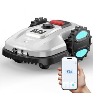YARDCARE E400 Robot Tondeuse avec Contrôle Via App,Jusqu'à 400 m²,Tondeuse Robot Gazon avec Capteur De Pluie, Système IPX5, Fonction De Recharge Automatique, Largeur De Coupe De 18 cm (YARDCARE Direct EU, neuf)