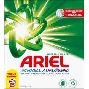 Ariel Lessive en poudre, universelle + lessive 1,5 kg, 25 lavages, excellente élimination des taches (Paname diago, neuf)