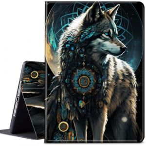 &Eacute;tui pour Kindle 11{^>e<^} g&eacute;n&eacute;ration 6" (version 2024 et 2022), r&eacute;glable en cuir PU avec fonction veille/r&eacute;veil automatique pour liseuse Kindle Basic 2024, attrape-r&ecirc;ves loup (Xiamen Qingxiansi Trading Co., Ltd, neuf)