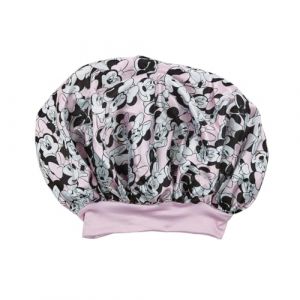 Bonnet Disney Minnie Mouse en satin rose, Dsy Mouse Aop, Taille unique (Bixem, neuf)