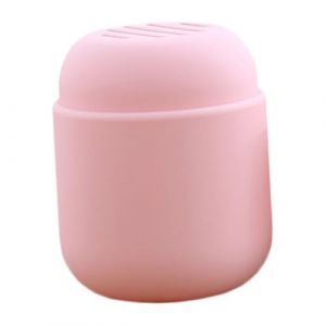 Sewroro Porte-Houppette en Silicone Rose Support Compact et Ventil&eacute; pour &Eacute;ponges de Maquillage &Eacute;tui de Voyage Antichoc Trous d'A&eacute;ration Rangement Portable pour &Eacute;ponges Cosm&eacute;tiques (allDUO, neuf)