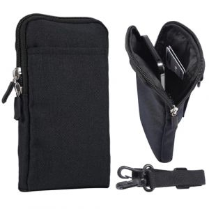 Sac de Ceinture Clip pour T&eacute;l&eacute;phone Portable Noir, Ceinture Sacoche Etui Universel, 6.7" Petit Sac Banane Ceinture Portefeuille Vertical &Eacute;tui de Ceinture Clip Homme Sacs &agrave; Bandouli&egrave;re Sac Messenger (Anriord, neuf)