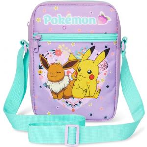 Pok&eacute;mon Sac Bandouli&egrave;re Enfant et Ado, Pikachu Gengar Petit Sac &agrave; Main pour Shopping, Voyage et &Eacute;cole, Anime Accessoire, Idee Cadeau Enfant (Violet/Multi) (Get Trend., neuf)