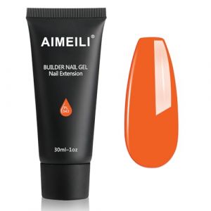 AIMEILI Extention Gel pour Ongles, Néon Orange Builder Construction 30ml - Faux Ongles Quick Building UV LED Vernis Semi Permanent Nail Art 043 (SW Co., Ltd, neuf)