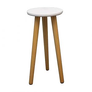 MCDSAJ Petite table d'appoint ronde en bois, support de plantes d'intérieur haut pour pots de fleurs, décoration d'intérieur moderne (Tigher&Tigher, neuf)