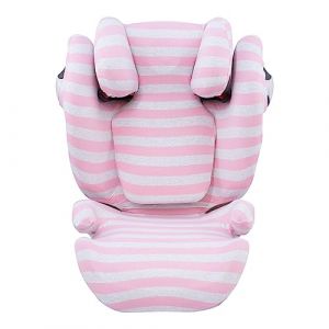 JYOKO KIDS Housse pour siège auto bébé en coton compatible avec Cybex Solution M et Pallas B - Fix (Pink Island) (JYOKO, neuf)