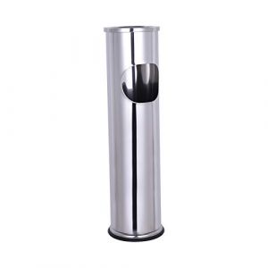 Mojawo® Cendrier d'extérieur XL avec poubelle, Cendrier Balcon - Chromé (Mojawo, neuf)