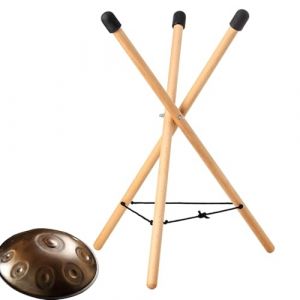 Support de tambour handpan - Support de tambour | Support de caisse claire | Support de caisse claire en bois | Support de tambour de langue en acier | Structure de trépied solide pour support de cais (hhxian, neuf)