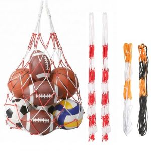 LiuHancsqd 4 pi&egrave;ces Sac en filet pour ballon, sac en filet pour ballon de basket, sac en filet pour ballon de foot, sacs &agrave; ballons, sac en filet portable en nylon pour ballon de sport, sac pour ballon (LiuHancsqd, neuf)