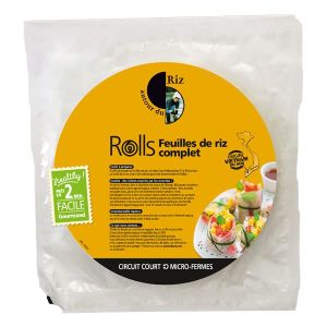 Autour du Riz - Feuilles de riz complet 28 cm 150g - unit&eacute; (Ma Biotique, neuf)