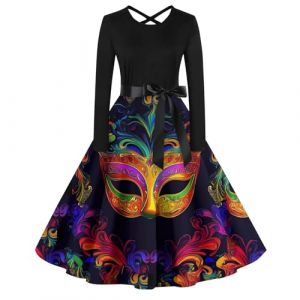 TOFOTL Robe Carnaval Femme Deguisement Annee 80 M&eacute;di&eacute;vale Vintage Annees 60 Renaissance D&eacute;guisement Carnaval Femme Cosplay Ann&eacute;e 2000 Hippie F&eacute; Princesse Indienne Ann&eacute;e 80 Or 3XL (TOFOTL✈8-21 Jours Arrivent, neuf)