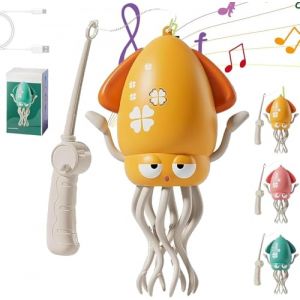 Starnearby Jouet Musical pour Bébé, Poulpe Dansant, Pieuvre Dansante avec LED et Musique, Capteur d'évitement d'obstacles Automatique et Rampant, Pieuvre électrique Jouet pour Enfants (Jaune) (Pasercvxzoreso, neuf)