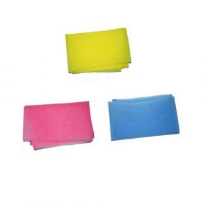 TOPPERFUN 3 Pi&egrave;ces Serviette De Bain Nylon Lavette De Toilette Pour Corps Exfoliant Rose Jaune Et Bleu Douche Et Spa (Linuya, neuf)