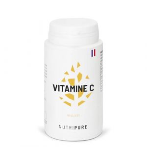 Nutripure | Vitamine C Vegan 100% Pure 750 mg | Ingr&eacute;dient brevet&eacute; Quali&reg;-C | Antioxydant | Fatigue, Rhume, Immunit&eacute; | Sans excipient ni OGM | 60 g&eacute;lules v&eacute;g&eacute;tales (2 mois) | Made in France (NUTRIPURE, neuf)