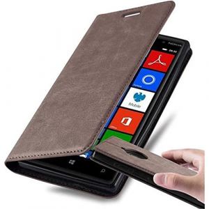 cadorabo Coque pour Nokia Lumia 830 en Marron CAFÉ - Housse Protection avec Fermoire Magnétique, Stand Horizontal et Fente Carte - Portefeuille Etui Poche Folio Case Cover (cadorabo-shop, neuf)