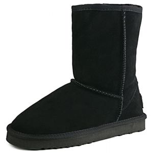 Shenduo Femme Bottes Short d'Hiver Imperm&eacute;ables, Mi-mollet Botte Courtes de Neige &Eacute;tanche D5125 Noir 39EU (Shenduo, neuf)