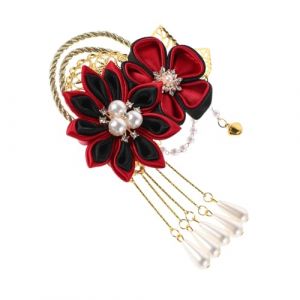 POPETPOP Épingle à Cheveux Style Chinois Rétro Motif Floral Accessoire Pour Cheveux Hanfu Costume Asiatique Traditionnel (Unicepet, neuf)