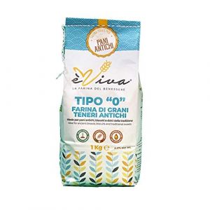 Agricola Piano - Antica 2.000 | Farine de Bl&eacute; Tendre Ancien Type 55 kg 1 - Type 0 Italien - Farine Italienne 100% Naturelle sans Additifs, avec Germe de Bl&eacute; Vivant, Pour Pains Anciens (Agricola Piano, neuf)