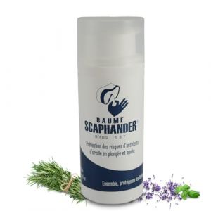 Baume Scaphander® 100mL | Aux huiles essentielles | Pour plongeurs et apnéistes | Facilite les manœuvres d’équilibrage et prévient les risques d'accidents d'oreilles | 36 mois de conservation (Pur Vitaé Wod Nutrition, neuf)