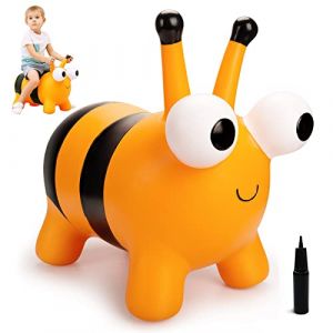 INPODAK Animal Sauteur, Cheval Sauteur Bouncy, Jouet de Saut pour Enfants, Cadeaux d'anniversaire, de No&euml;l et du Nouvel an pour Les Enfants &acirc;g&eacute;s de 2 &agrave; 6 Ans (Abeille Jaune) (INPODAK, neuf)