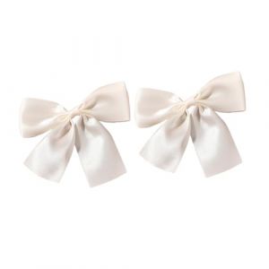 Gogogmee Lot de 2 Barrettes N&oelig;ud &Eacute;l&eacute;gantes pour Cheveux de Mari&eacute;e Pince Cheveux Mariage en Tissu Couleur Ivoire Accessoires Coiffure pour Femmes et Filles Tenue Ferme et Fins (Xiaanmall, neuf)