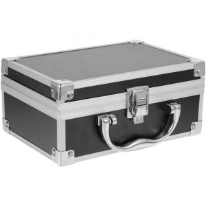 KICHOUSE Mallette de Maquillage en Alliage d'Aluminium Petite Taille Noire Trousse de Maquillage de Voyage Portable Rangement pour Outils et Accessoires Valise Cosm&eacute;tique L&eacute;g&egrave;re et (Fluxira, neuf)