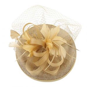 Bibi vintage - Mini pinces &agrave; chapeau - De qualit&eacute; sup&eacute;rieure - D&eacute;coration pour filles et femmes - Pour th&eacute;, cocktail, f&ecirc;te (dor&eacute;, taille unique) (jksmyx, neuf)